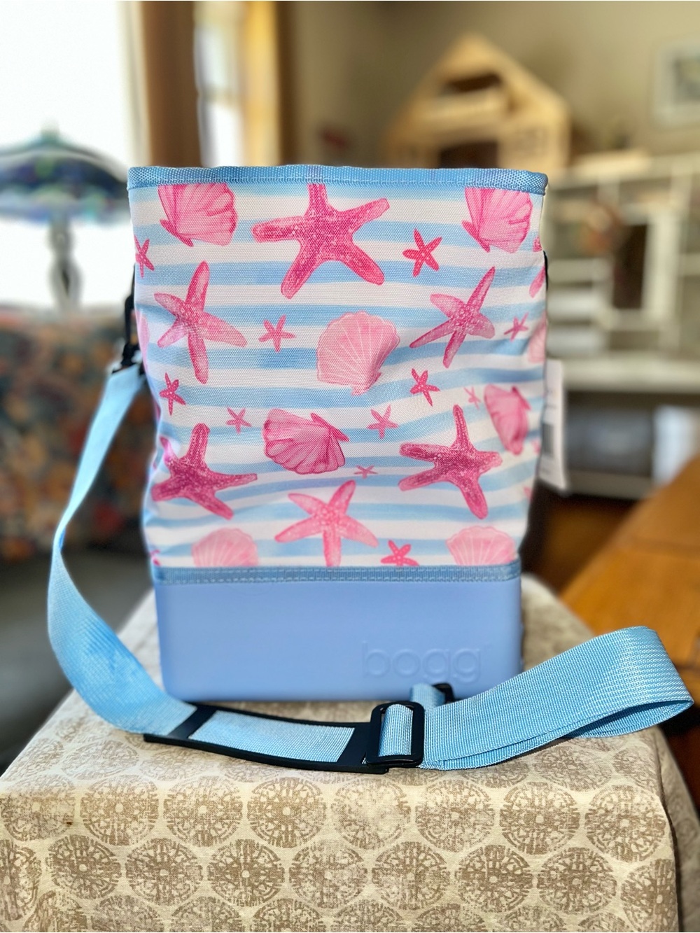 NWT BOGG Pink Shells Brrr Half Cooler Insert Use as a Lunch Bag Too